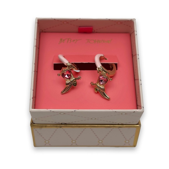 Betsy Johnson Cowboy Boot Pierced Earrings - Picture 4 of 6